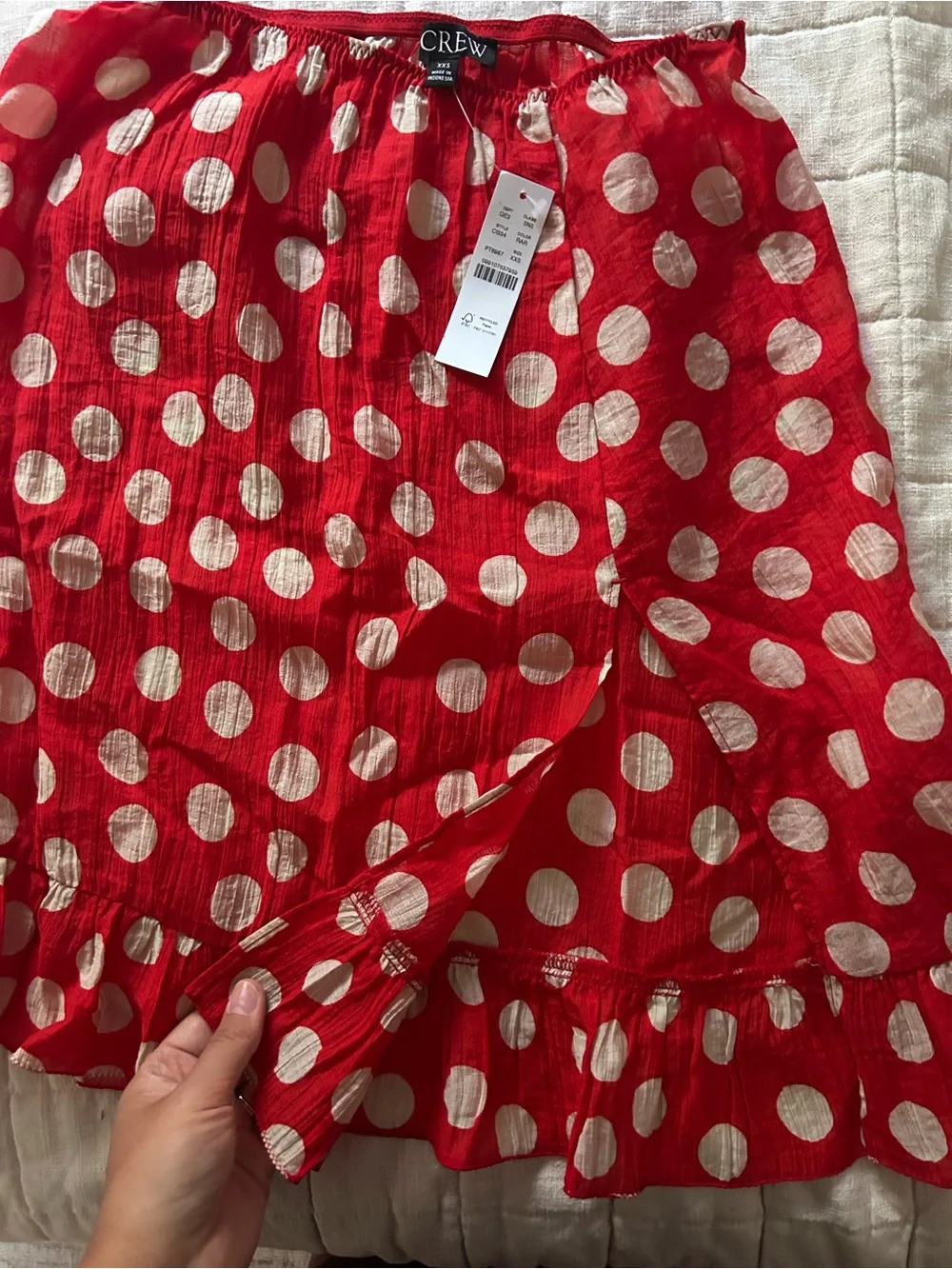 Red Polka Dot Spaghetti Strap two piece set